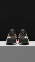 Jet Black Geometric Sneakers